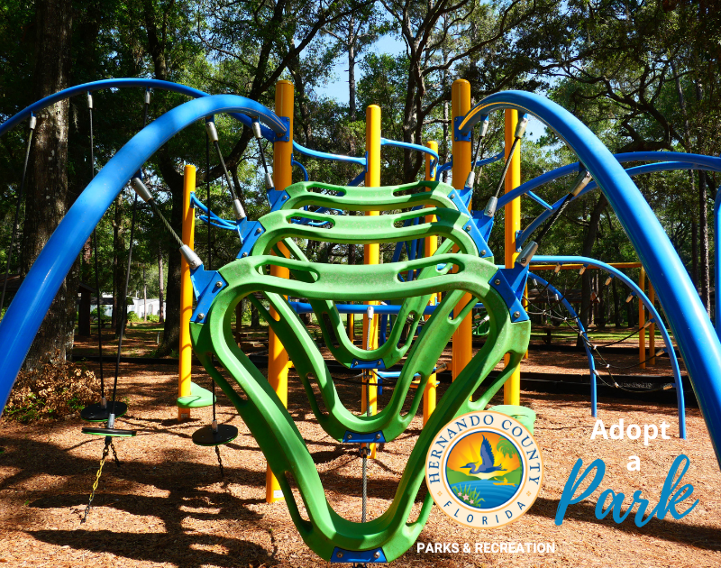 Adopt-A-Park Logo with Lake Townsen Park Playground